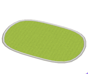 Lime Oblong rug