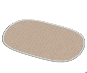Beige Oblong rug