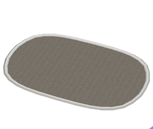 Black Oblong rug