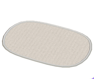 White Oblong rug