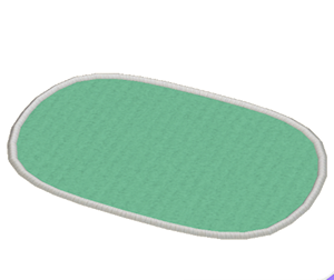 Aquamarine Oblong rug