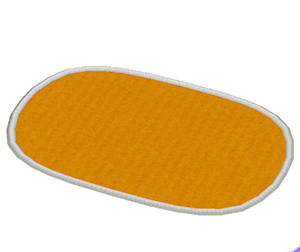 Orange Oblong rug