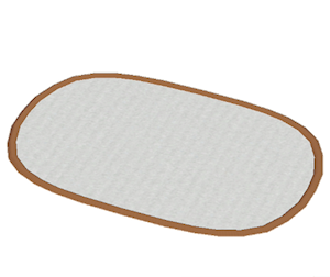 Brown Oblong rug