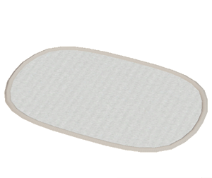 White Oblong rug