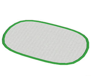 Green Oblong rug