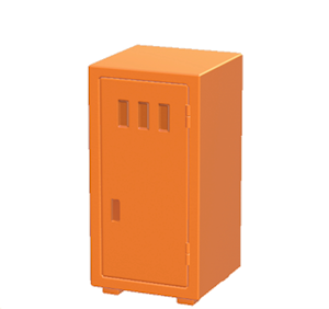 Orange Office locker