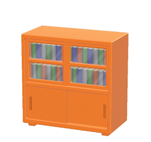 Orange Office shelf