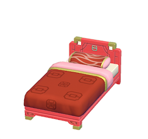 Red Ornate bed