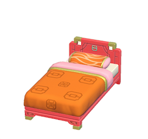 Orange Ornate bed