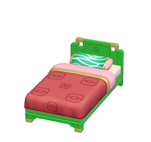 Green Ornate bed
