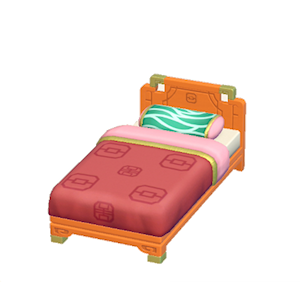 Orange Ornate bed