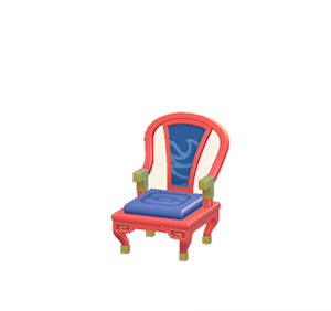 Navy Ornate chair