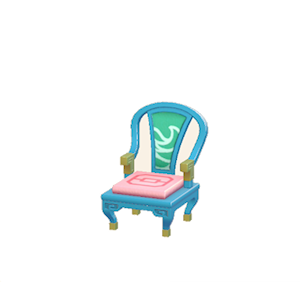 Blue Ornate chair