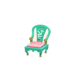 Aquamarine Ornate chair