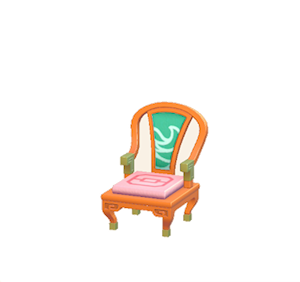 Orange Ornate chair