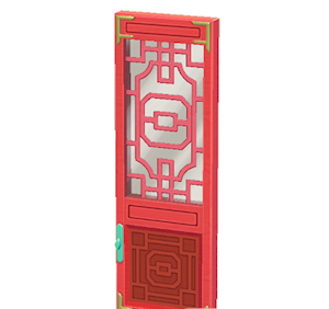 Red Ornate door