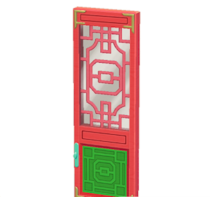 Green Ornate door