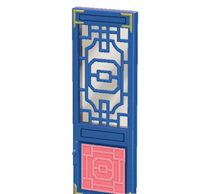 Navy Ornate door