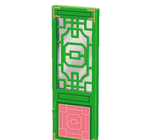 Green Ornate door
