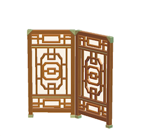 Brown Ornate partition