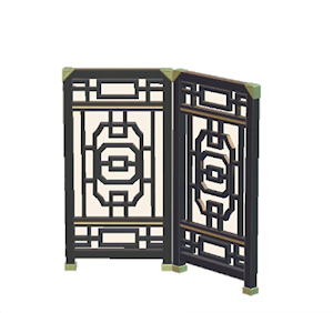 Black Ornate partition