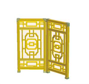 Yellow Ornate partition