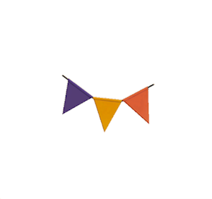 Plum Party bunting