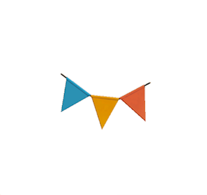Blue Party bunting