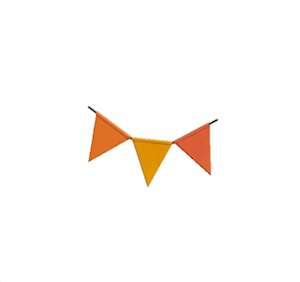 Orange Party bunting
