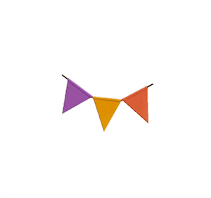 Purple Party bunting