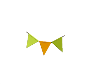 Lime Party bunting