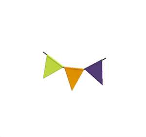 Plum Party bunting