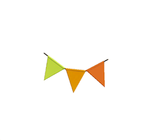 Orange Party bunting