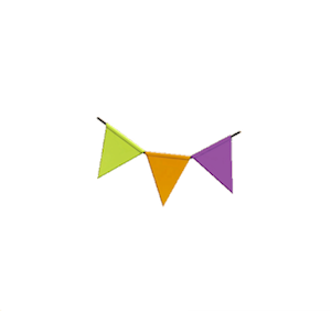 Purple Party bunting