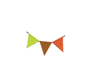 Brown Party bunting