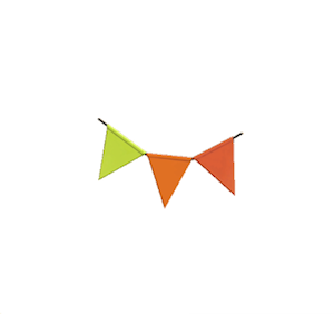Orange Party bunting