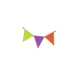 Purple Party bunting