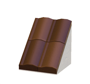 Brown Pitched brick roof