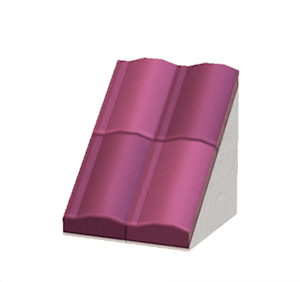 Rose Pitched brick roof