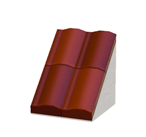 Red Pitched brick roof