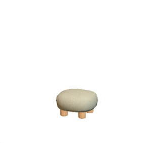 Beige Plain stool