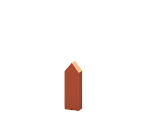 Red Pointed wooden fencing
