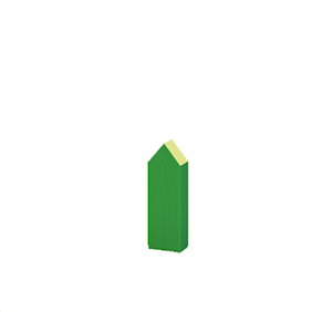 Green Pointed wooden fencing