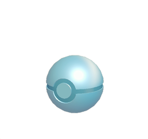 Cyan Pok&eacute; Ball lamp