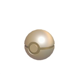Beige Pok&eacute; Ball lamp