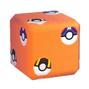 Orange Pok&eacute; Ball print