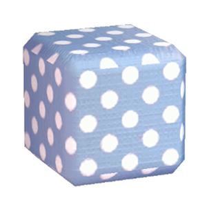 Cyan Polka-dot print