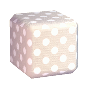 White Polka-dot print