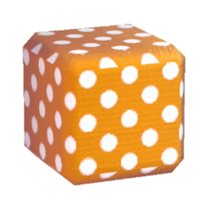Orange Polka-dot print