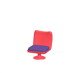 Plum Pop art chair